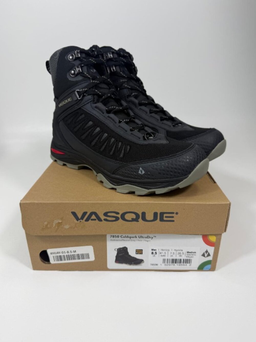 Vasque Coldspark UltraDry Hiking Boot - Men's Anthracite/Natural Grey 8.5 Medium